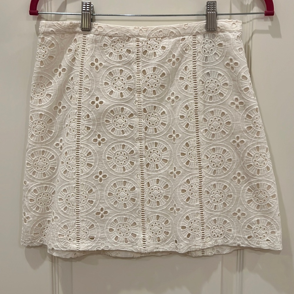 Hollister Eyelet Skirt - Off White